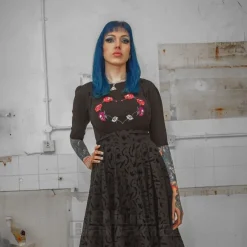 Jawbreaker Flower Skull Jumper (Black)