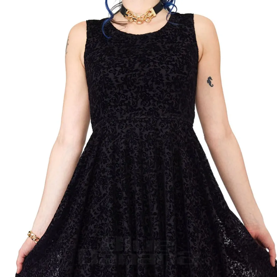 Jawbreaker Handkerchief Midi Dress (Black)