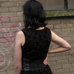 Jawbreaker Handkerchief Midi Dress (Black)