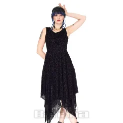 Jawbreaker Handkerchief Midi Dress (Black)