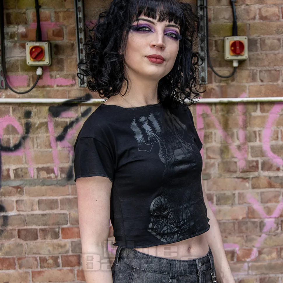 Jawbreaker Lilith Crop T-Shirt (Black)