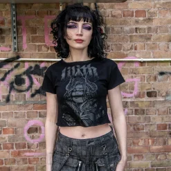 Jawbreaker Lilith Crop T-Shirt (Black)