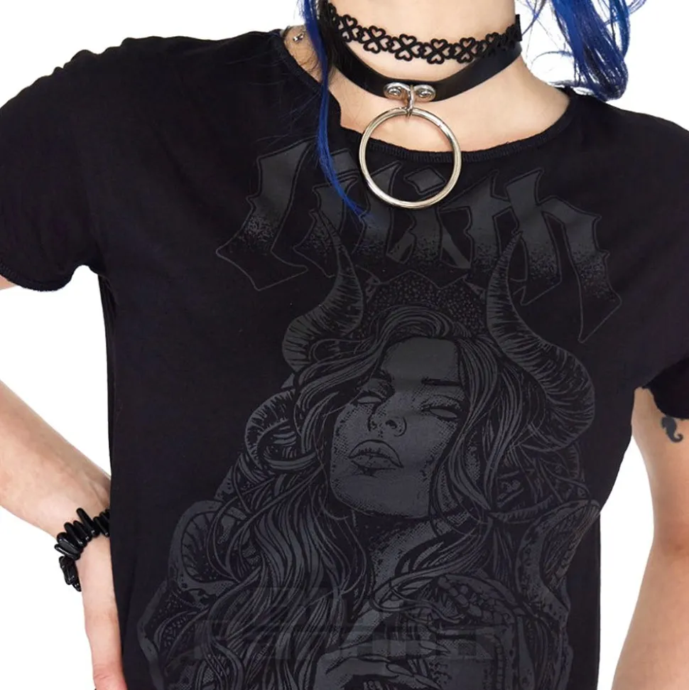 Jawbreaker Lilith Crop T-Shirt (Black)