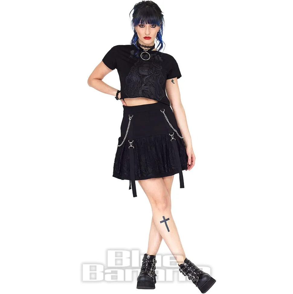Jawbreaker Lilith Crop T-Shirt (Black)