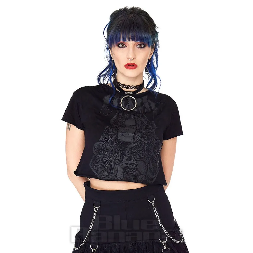 Jawbreaker Lilith Crop T-Shirt (Black)