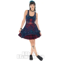 Jawbreaker Octopus Mesh Vest Top (Navy)