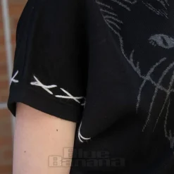 Jawbreaker Oversized Cat Knit Top (Black)