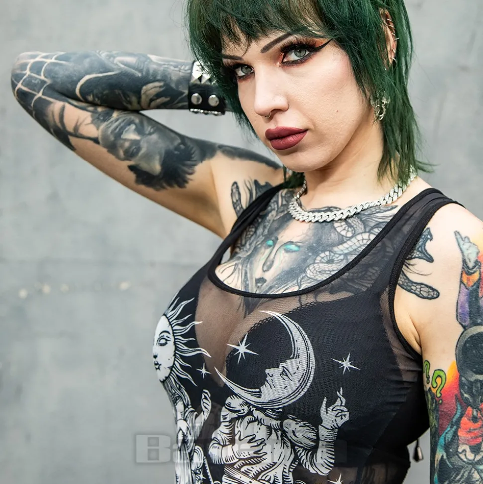 Jawbreaker Sun & Moon Gods Mesh Vest (Black)