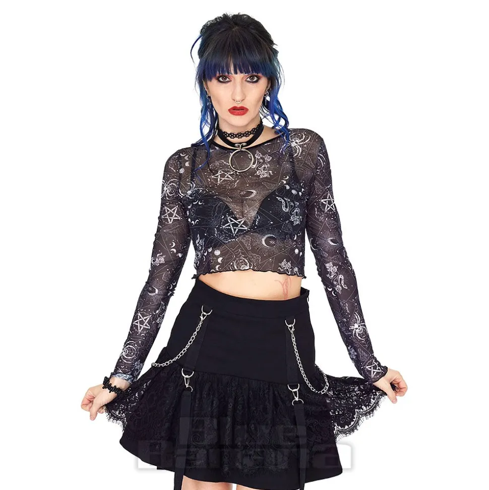 Jawbreaker Tarot Mesh Top (Black)