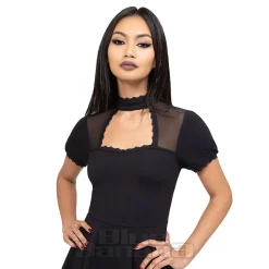 Killstar Draculana Skater Mini Dress (Black)