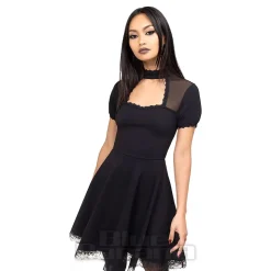 Killstar Draculana Skater Mini Dress (Black)