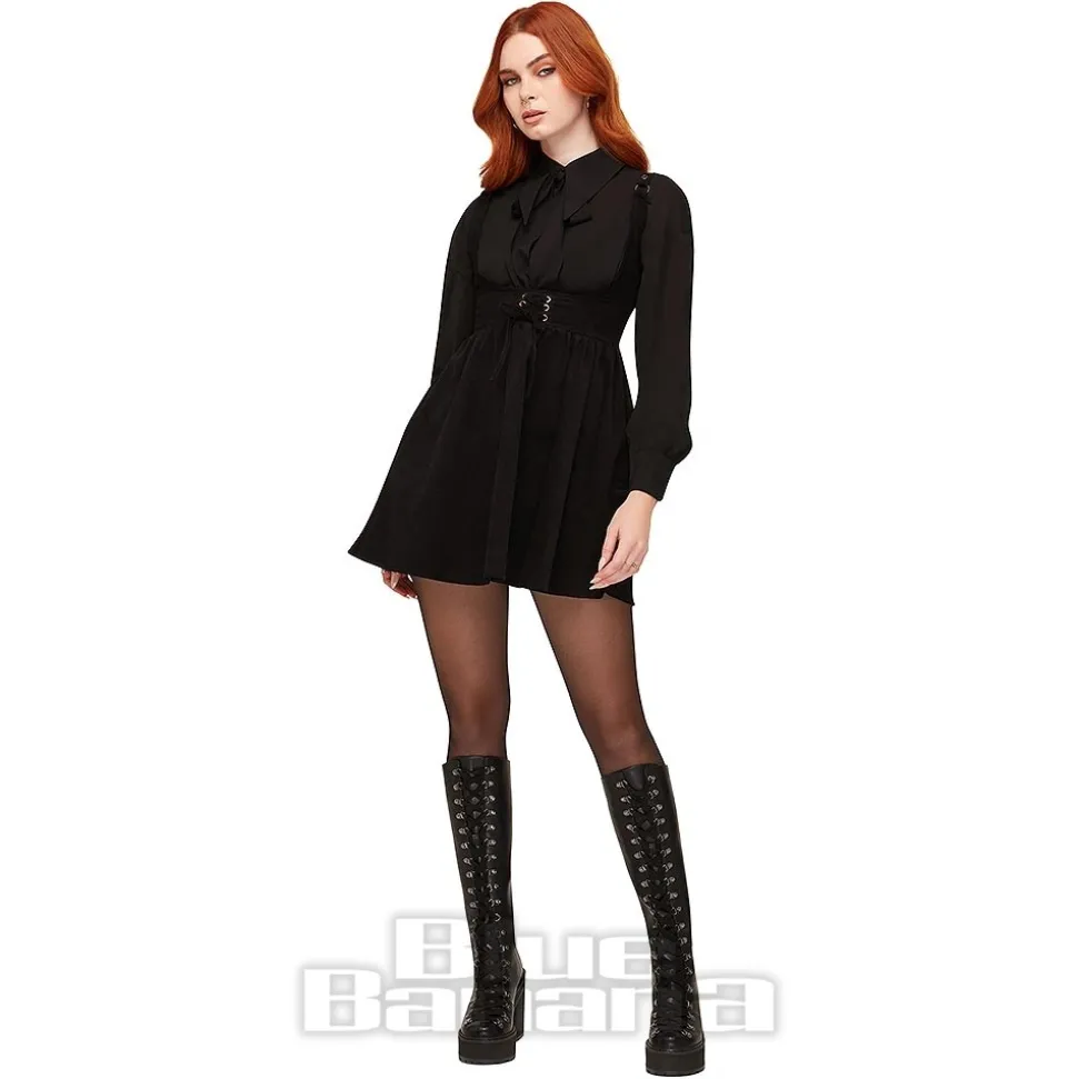 Killstar Juniper's Ballad Underbust Mini Dress (Black)