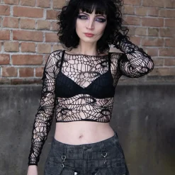 Killstar Lamenthia Mesh Top (Black)
