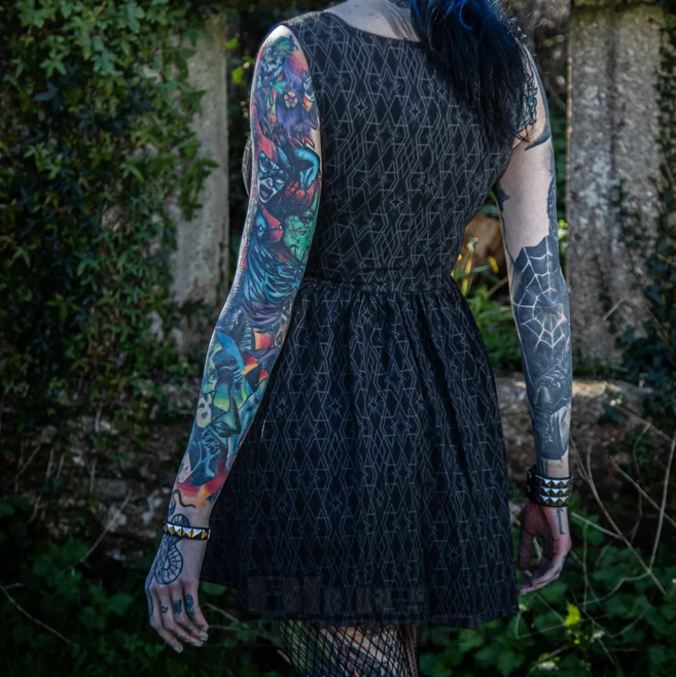 Killstar Mortalis Mini Dress (Charcoal)