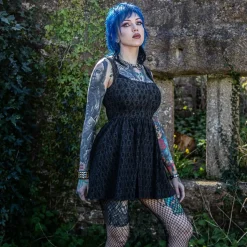 Killstar Mortalis Mini Dress (Charcoal)