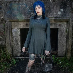 Killstar Of The Blade Mini Dress (Grey)