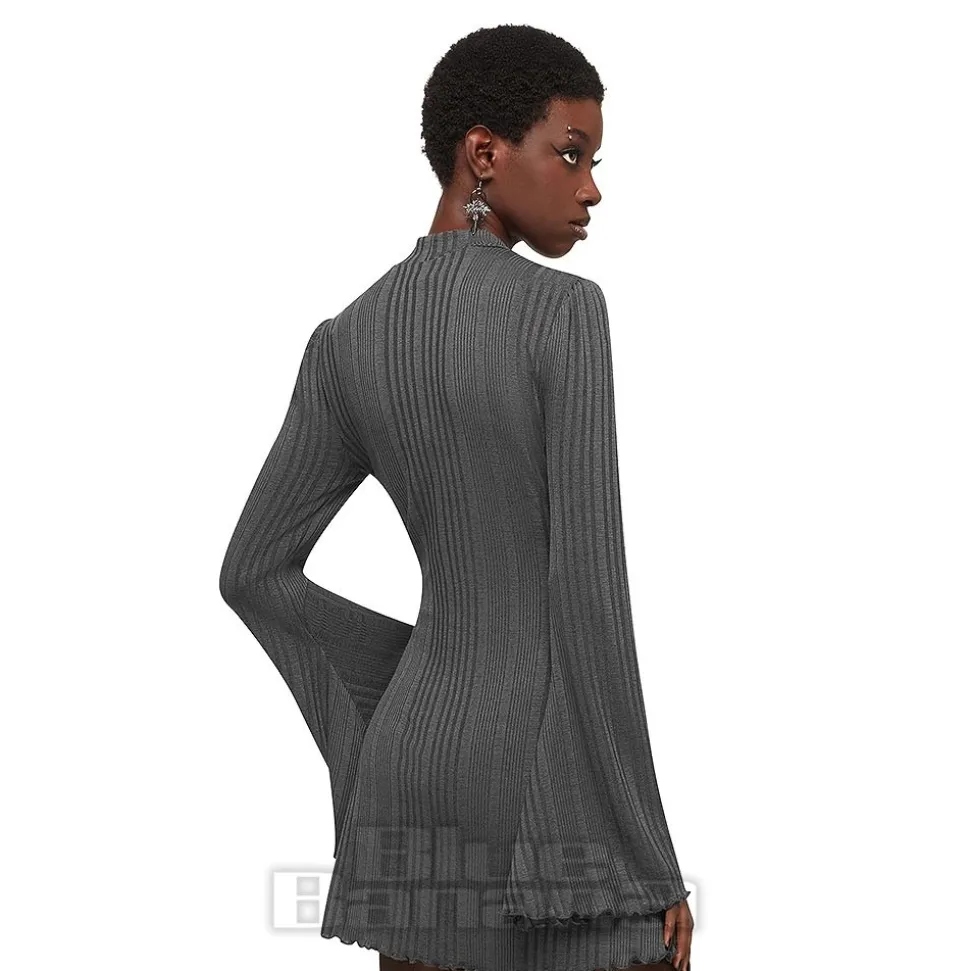 Killstar Of The Blade Mini Dress (Grey)