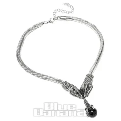 Killstar Snake Choker Necklace (Silver)