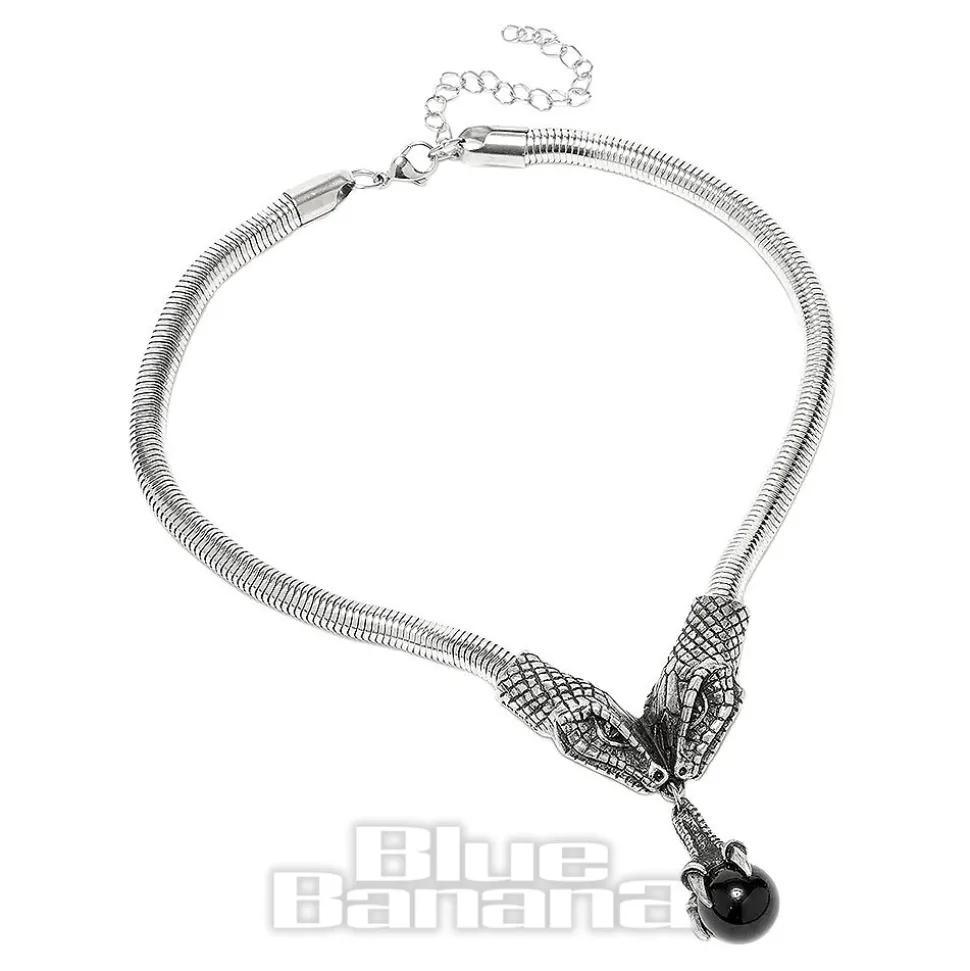 Killstar Snake Choker Necklace (Silver)