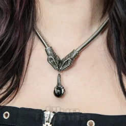 Killstar Snake Choker Necklace (Silver)