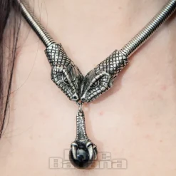 Killstar Snake Choker Necklace (Silver)
