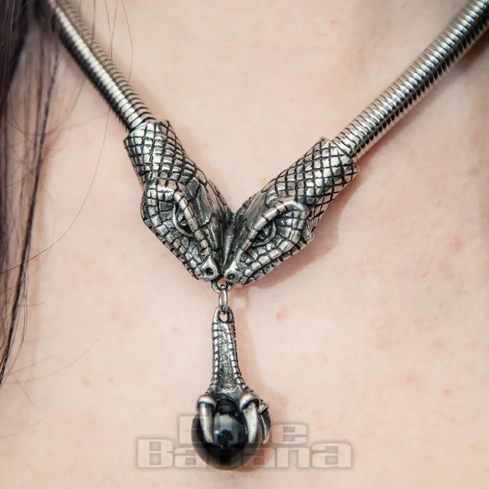Killstar Snake Choker Necklace (Silver)