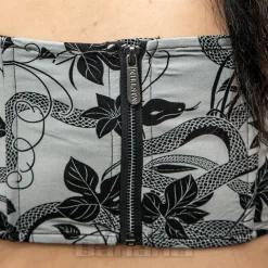 Killstar Venomous Rose Corset Top (Grey)