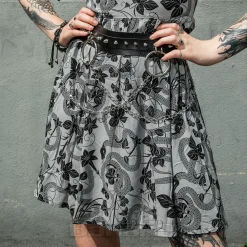 Killstar Venomous Rose Dress (Grey)