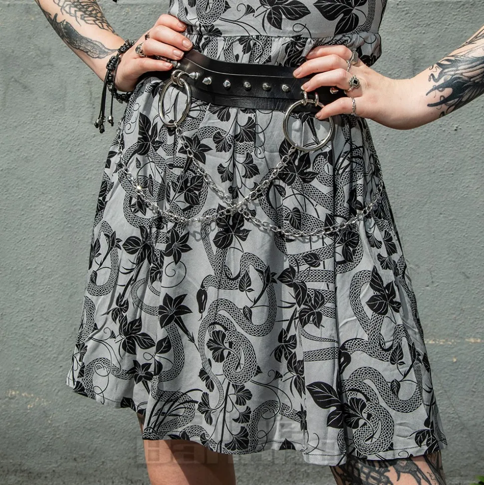Killstar Venomous Rose Dress (Grey)
