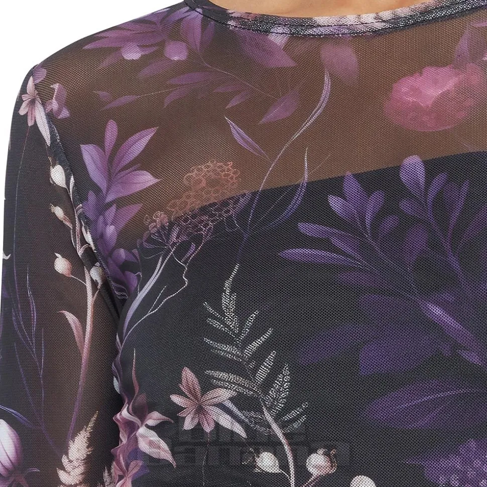 Killstar Wrenwell Mesh Top (Purple)