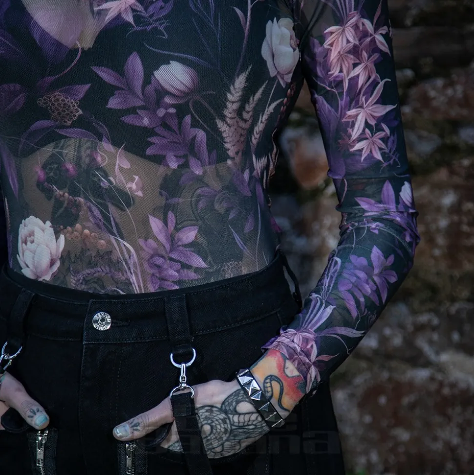 Killstar Wrenwell Mesh Top (Purple)