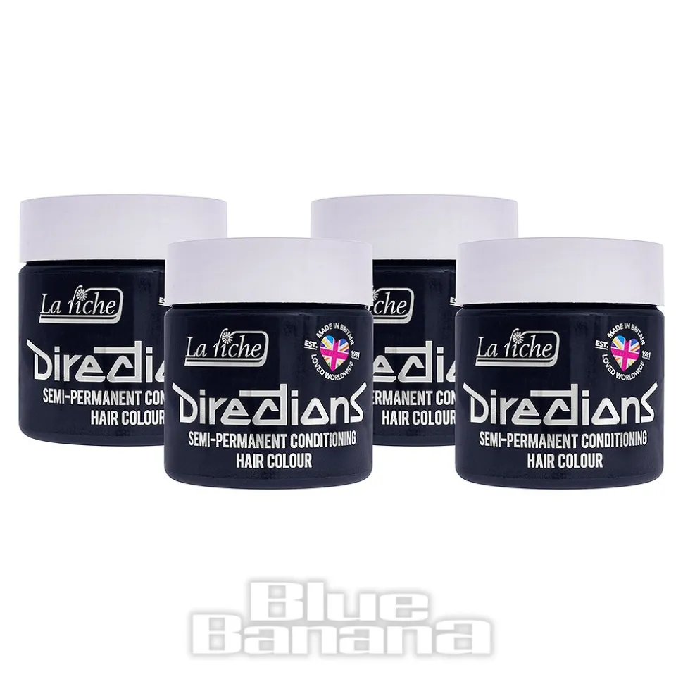 La Riche Directions Colour Hair Dye 4 Pack 100ml (Denim Blue)