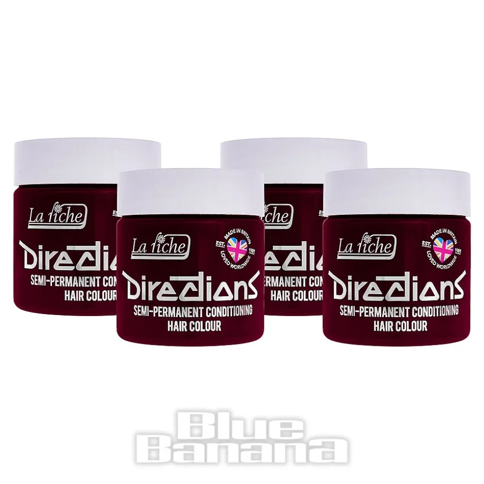 La Riche Directions Colour Hair Dye 4 Pack 100ml (Rubine)
