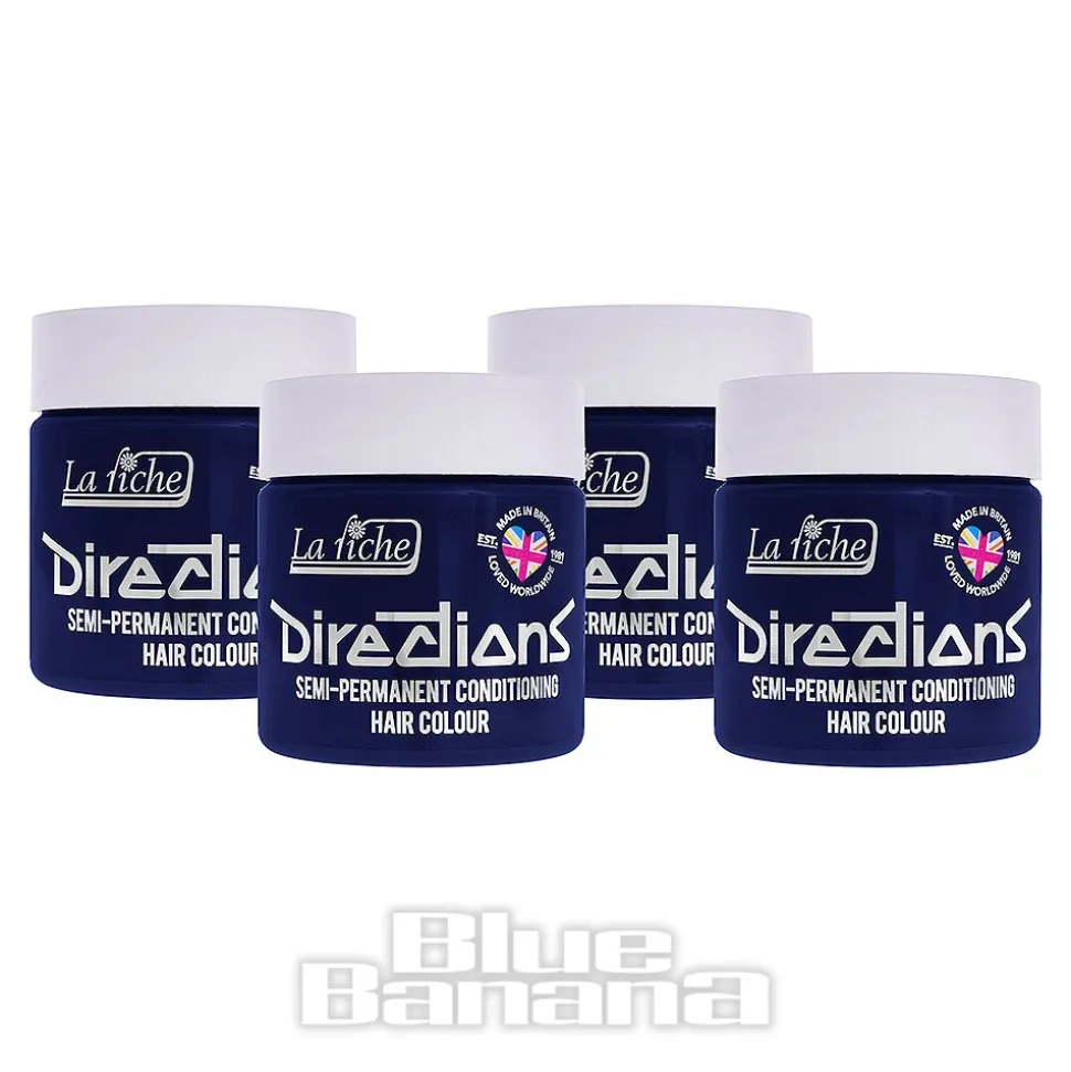 La Riche Directions Colour Hair Dye 4 Pack 100ml (Atlantic Blue)