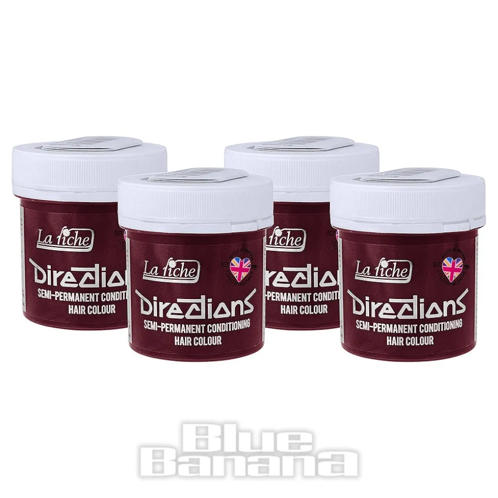 La Riche Directions Colour Hair Dye 4 Pack 100ml (Rose Red)