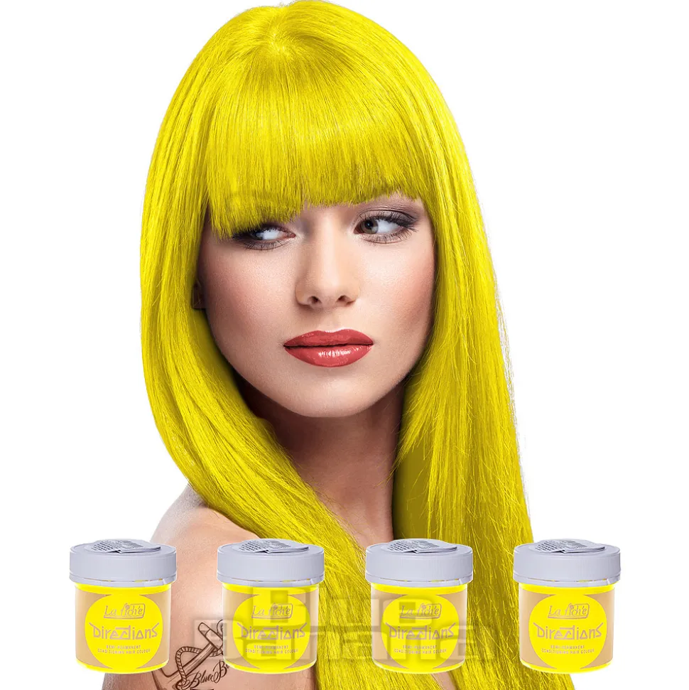 La Riche Directions Hair Dye 4 Pack 88ml (Fluorescent Yellow)