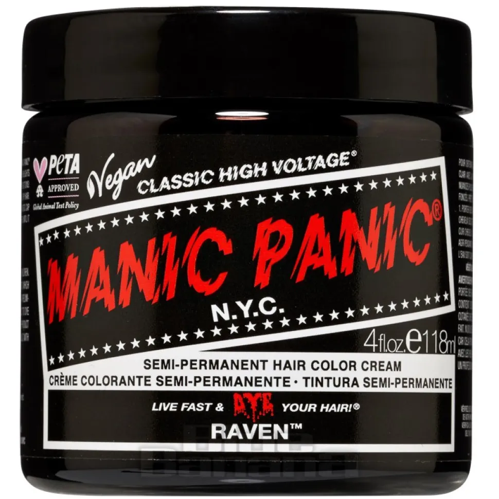 Manic Panic High Voltage Classic Cream Formula Colour Hair Dye 118ml (Raven)