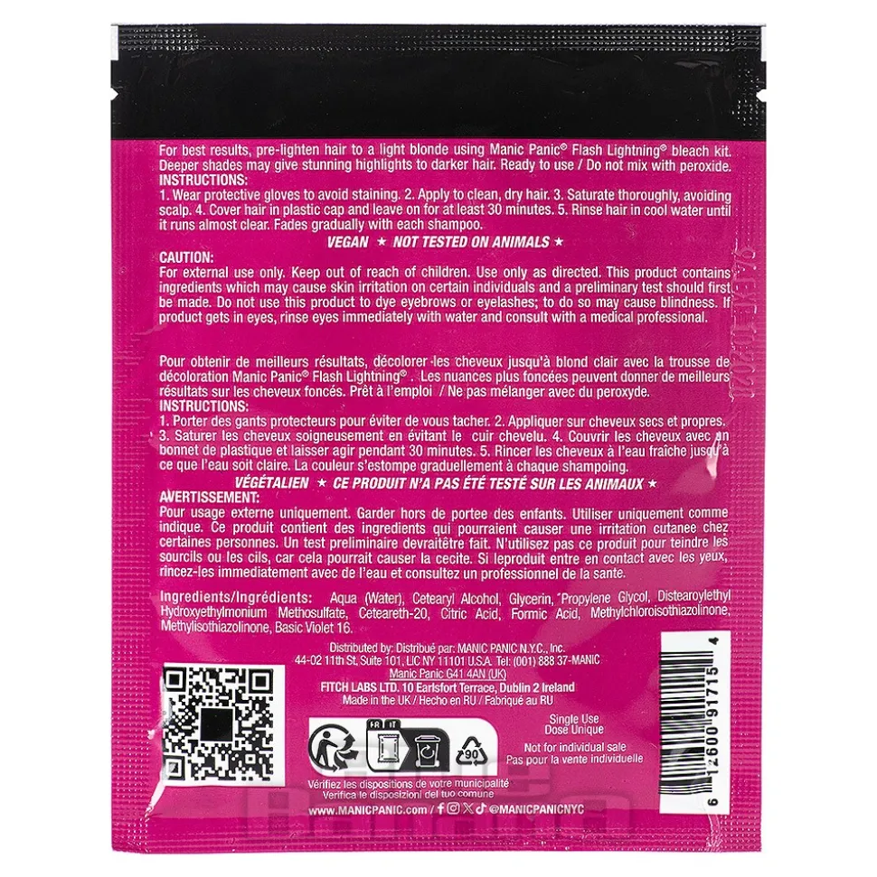 Manic Panic High Voltage Classic Cream Formula Colour Pouch (Hot Hot Pink)