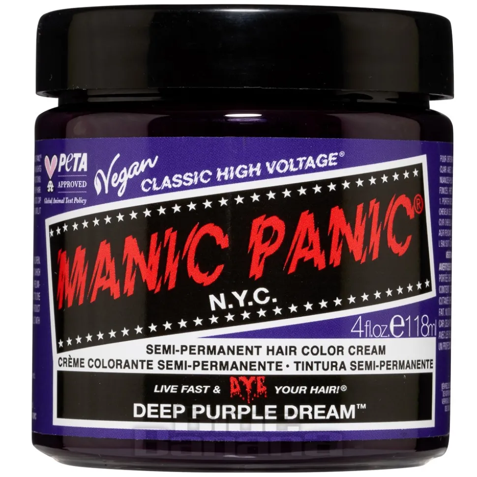 Manic Panic High Voltage Classic Cream Formula Colour Hair Dye 118ml (Deep Purple Dream)
