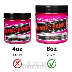 Manic Panic 8oz High Voltage Classic Cream Formula Colour Hair Dye (Hot Hot Pink)