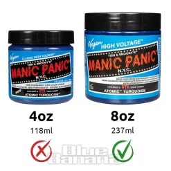 Manic Panic 8oz High Voltage Classic Cream Formula Colour Hair Dye (Atomic Turquoise)