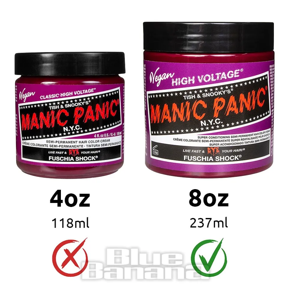 Manic Panic 8oz High Voltage Classic Cream Formula Colour Hair Dye (Fuschia Shock)