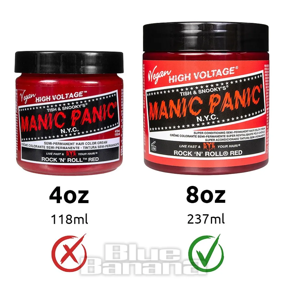 Manic Panic 8oz High Voltage Classic Cream Formula Colour Hair Dye (Rock 'N' Roll Red)