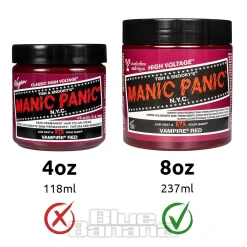 Manic Panic 8oz High Voltage Classic Cream Formula Colour Hair Dye (Vampire Red)