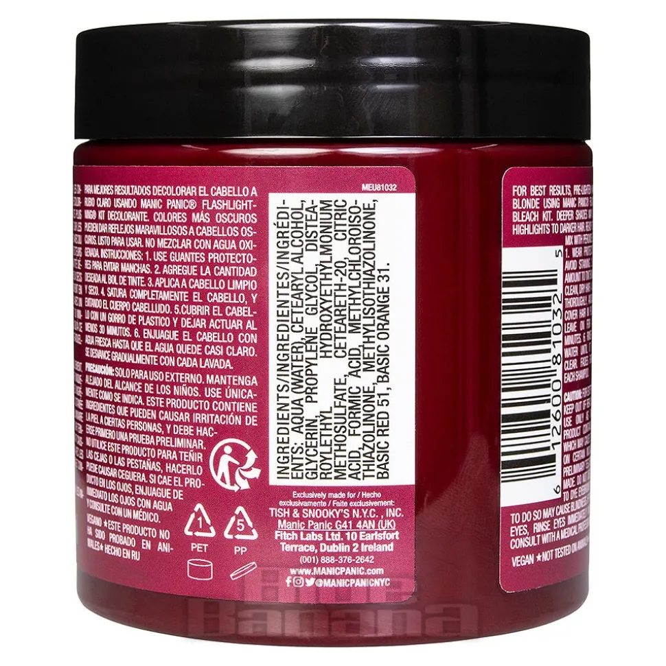 Manic Panic 8oz High Voltage Classic Cream Formula Colour Hair Dye (Vampire Red)