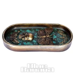 Nemesis Now Death's Head Incense Holder (Blue)