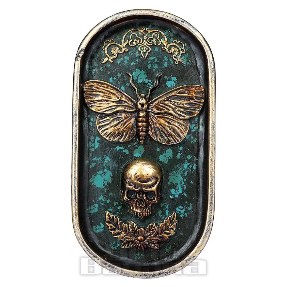 Nemesis Now Death's Head Incense Holder (Blue)
