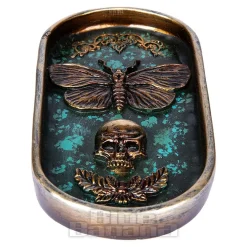 Nemesis Now Death's Head Incense Holder (Blue)