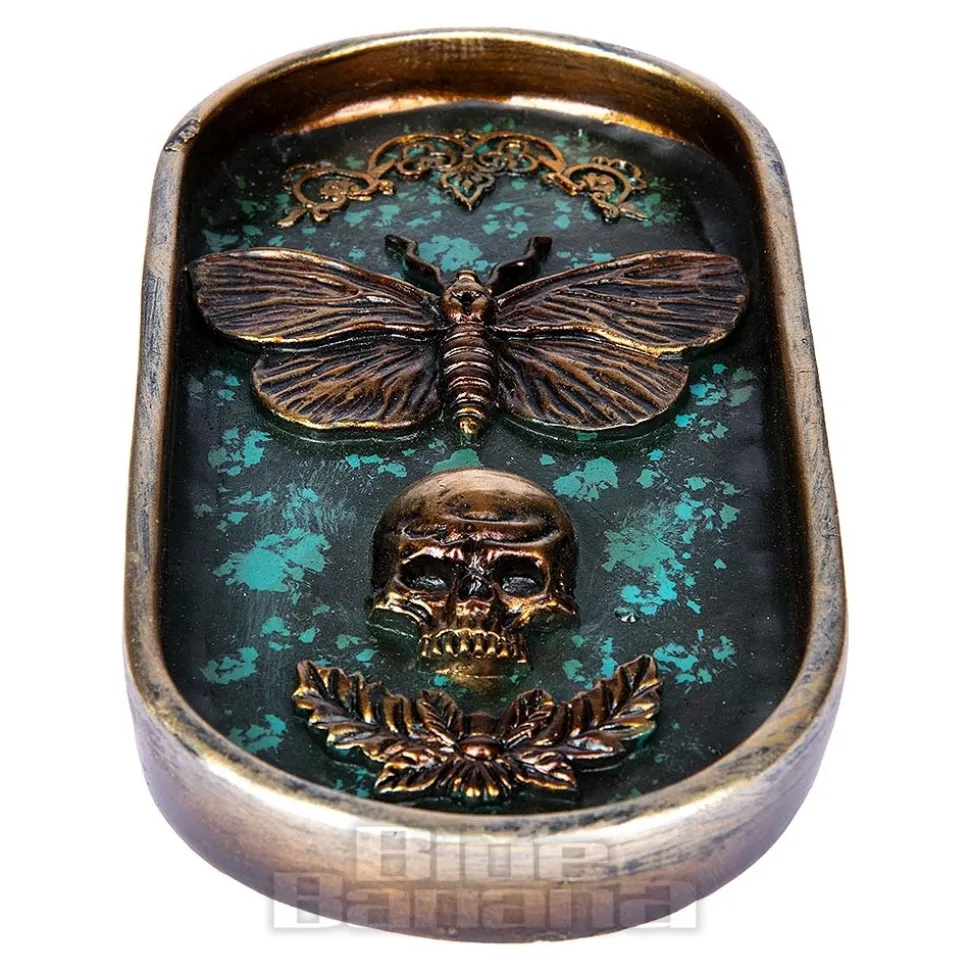 Nemesis Now Death's Head Incense Holder (Blue)