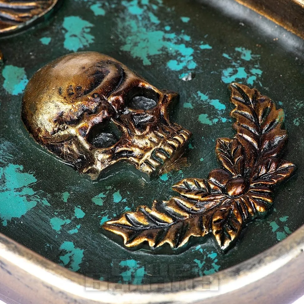 Nemesis Now Death's Head Incense Holder (Blue)